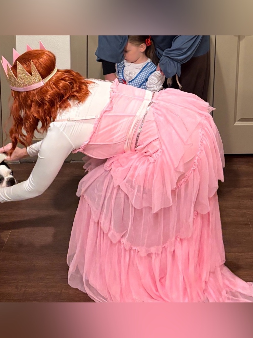Glinda the Good Pink Tiered Dress Costume - Picture 6 of 8